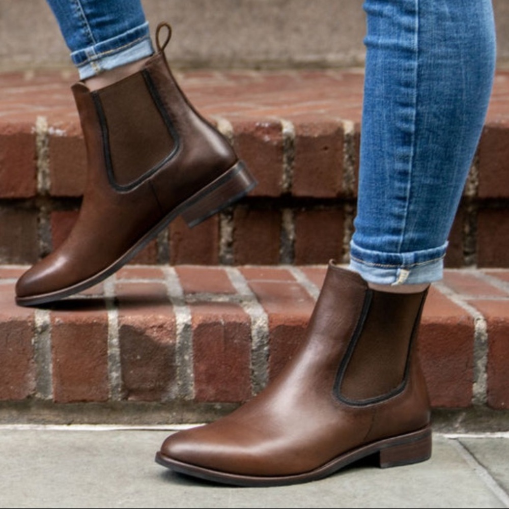 Thursday Boot Company Brown Chelsea Duchess Leather Boots